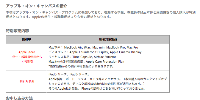 アップル・オン・キャンパス